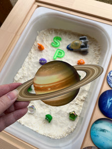 Space Insert and Planets Pieces-Wood