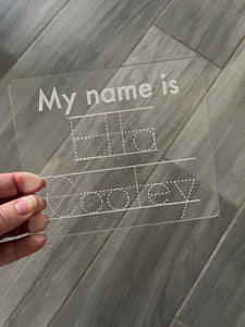 Name Trace Practice Card