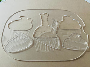 Color Me Acrylic Insert-Cupcake Puzzle