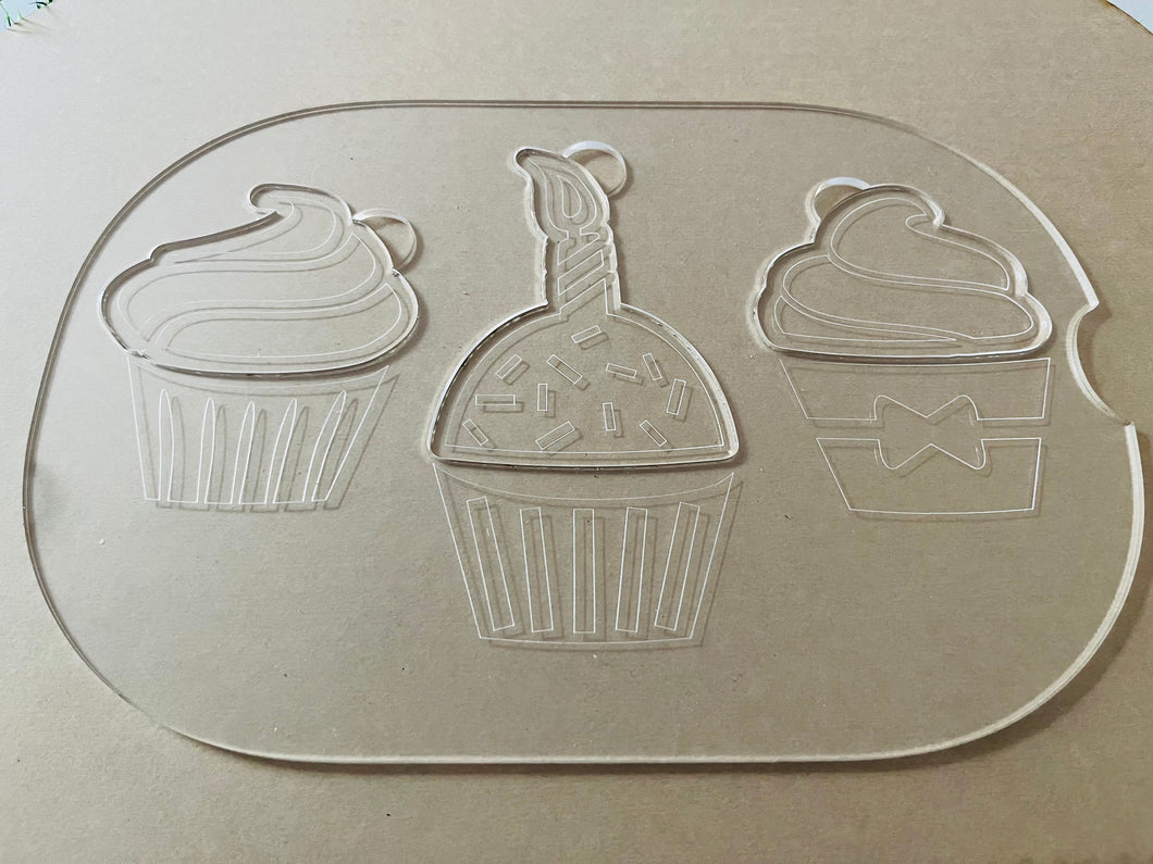 Color Me Acrylic Insert-Cupcake Puzzle