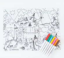 Load image into Gallery viewer, Silicone Reusable Coloring Tablemat Set
